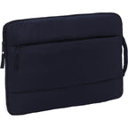 Puffer Quilted Recycled Laptop Sleeve, 15 Inch Embroidery - Navy - Right Angle