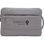 Puffer Quilted Recycled Laptop Sleeve, 15 Inch Transfer - Gray - Front