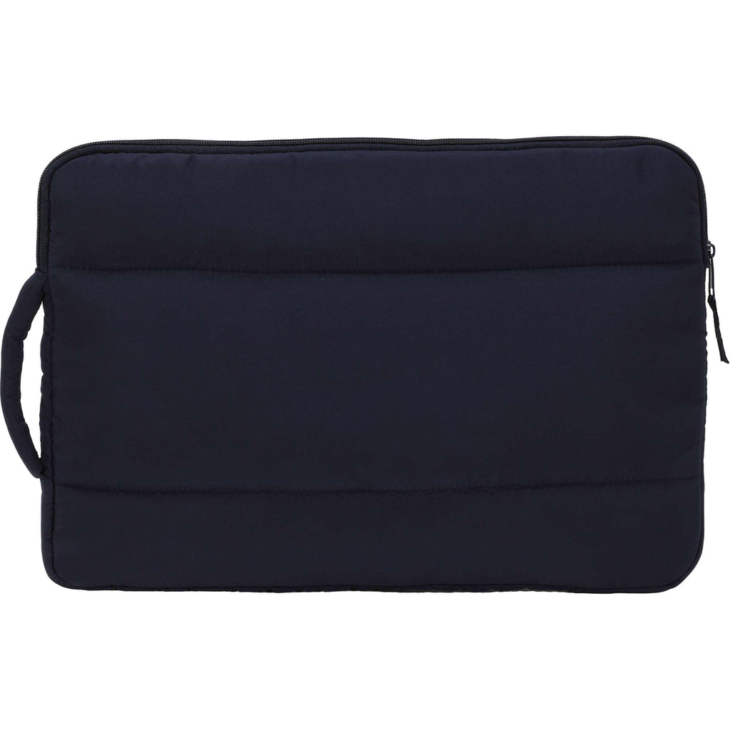 Puffer Quilted Recycled Laptop Sleeve, 15 Inch Transfer - Navy - Back