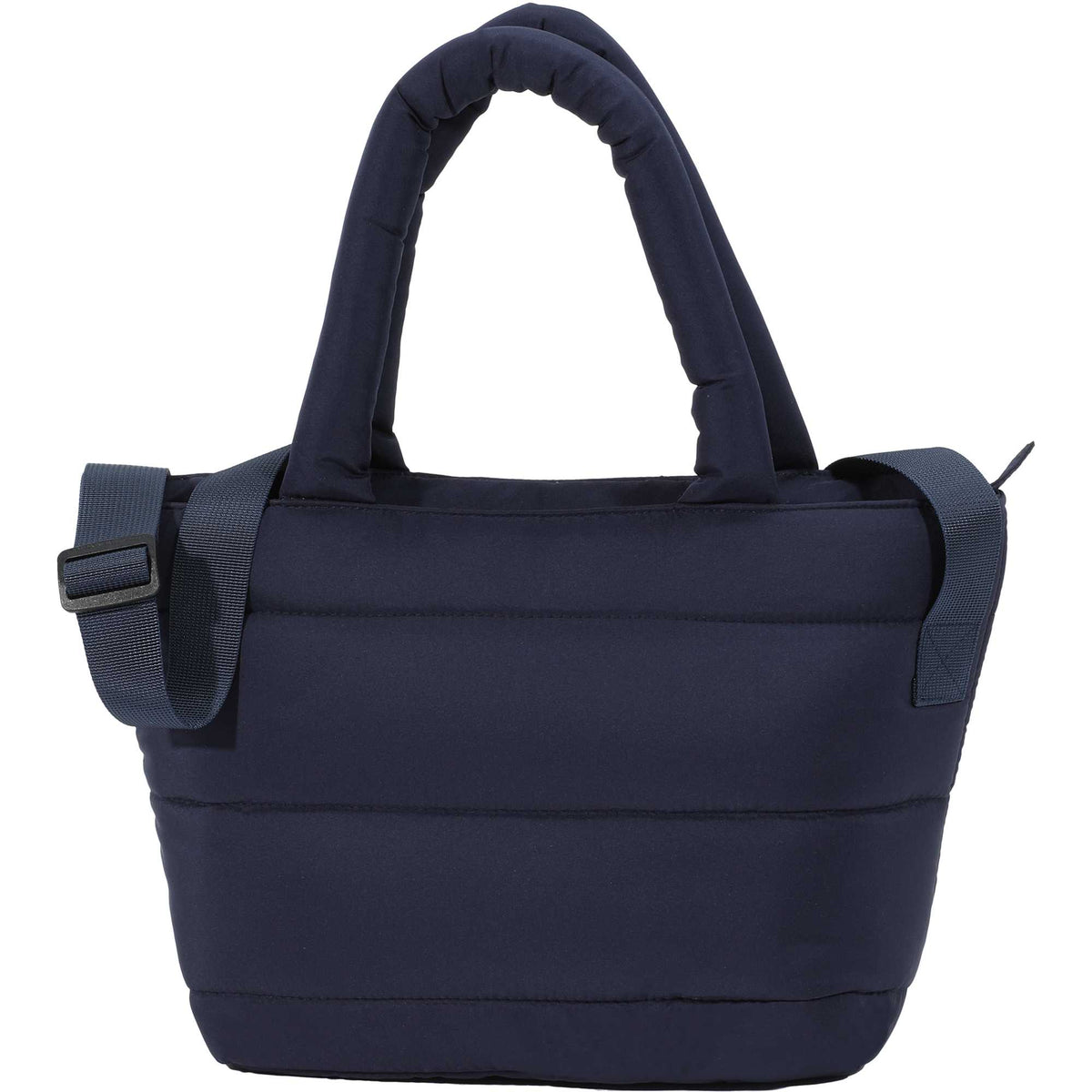Puffer Quilted Tote Cooler for 9 Cans Transfer - Navy - Back