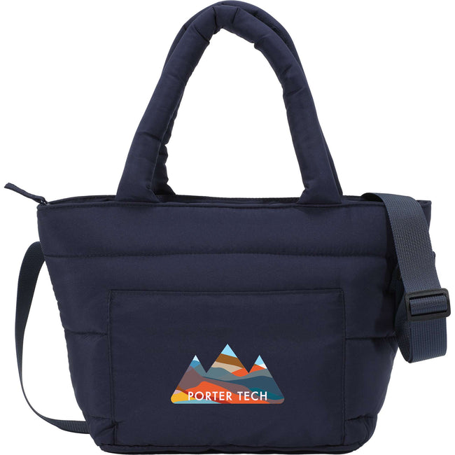 Puffer Quilted Tote Cooler for 9 Cans Transfer