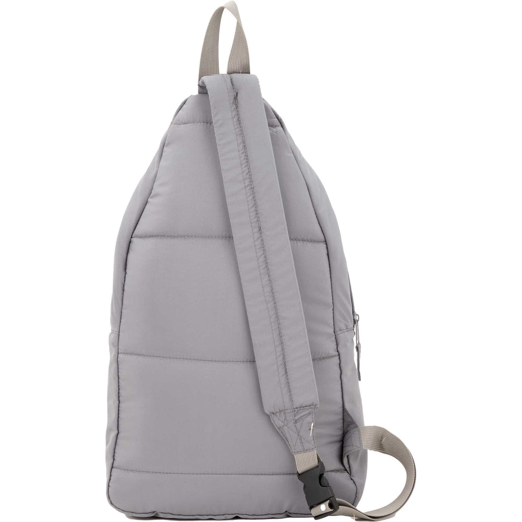 Puffer Sling Bag in Quilted Recycled PET Transfer - Gray - Back