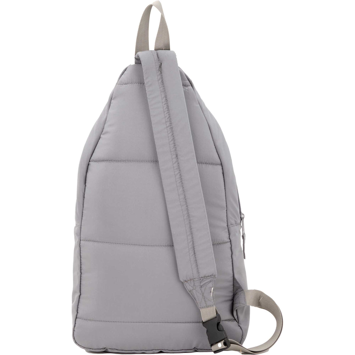 Puffer Sling Bag in Quilted Recycled PET Transfer - Gray - Back