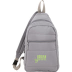 Puffer Sling Bag in Quilted Recycled PET Transfer - Gray - Front