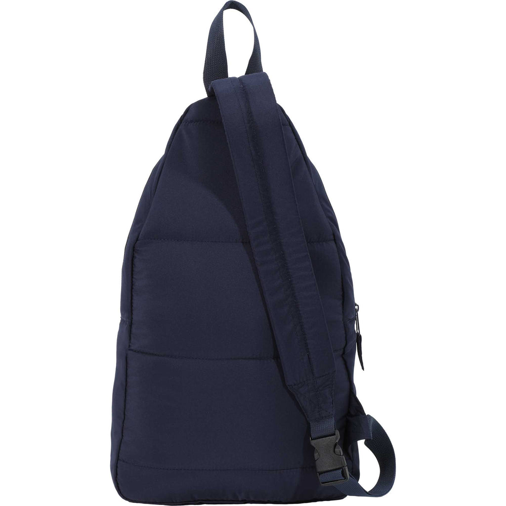 Puffer Sling Bag in Quilted Recycled PET Transfer - Navy - Back
