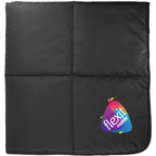Puffy Nylon Outdoor Blanket, 50 x 60 Inches Embroidery - Black/Gray - Front 2