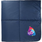 Puffy Nylon Outdoor Blanket, 50 x 60 Inches Full Color - Navy/Gray - Front 2