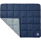 Puffy Nylon Outdoor Blanket, 50 x 60 Inches Full Color - Navy/Gray - Front
