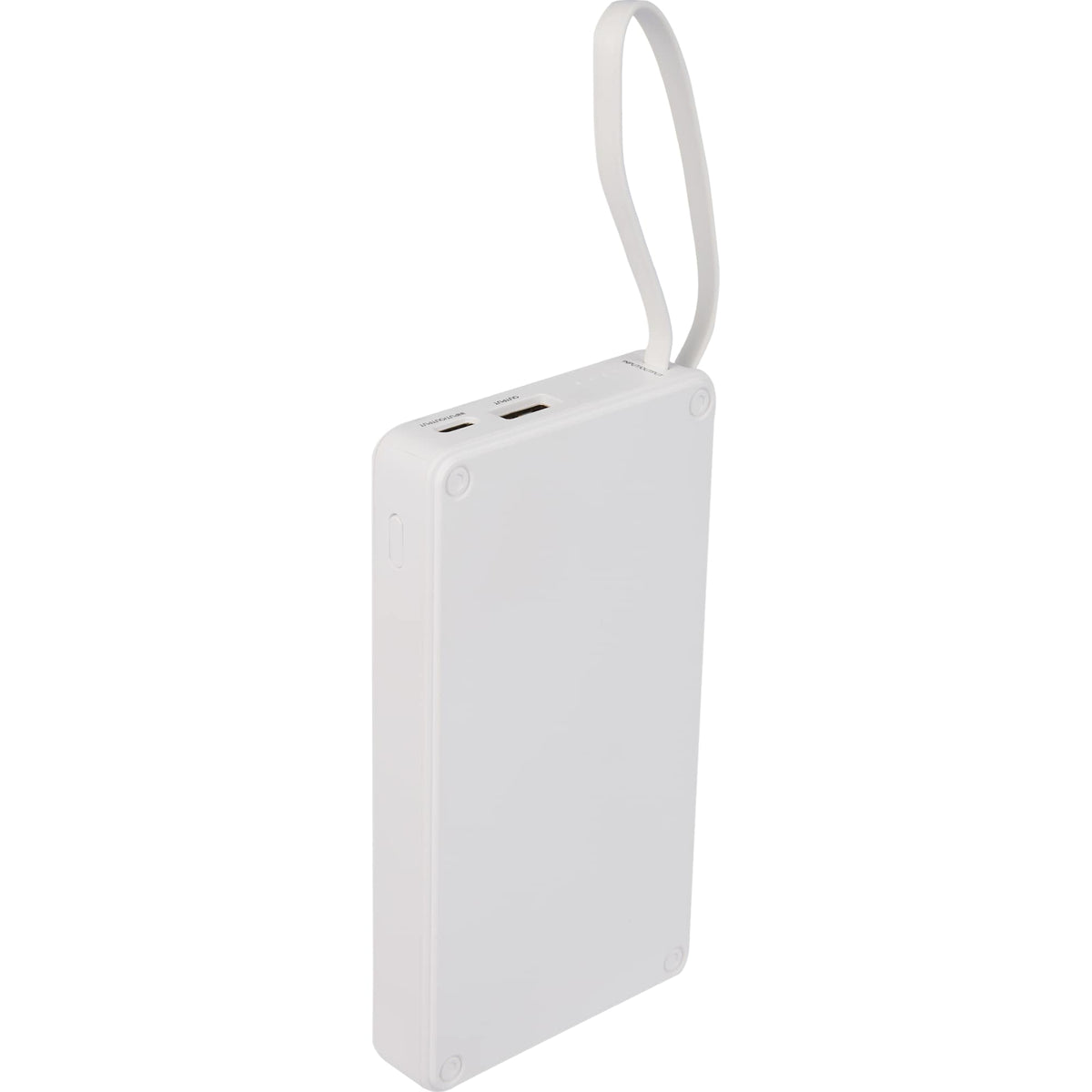 Pure Power Fast Charging Power Bank, 10,000 mAh 35W Full Color - White - Right Angle 2