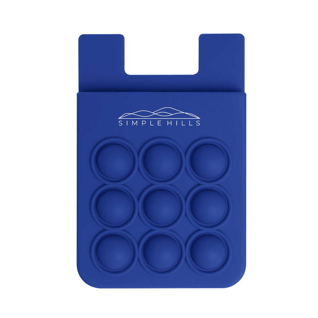 Push Pop Fidget Phone Wallet - Blue - Silk Screen