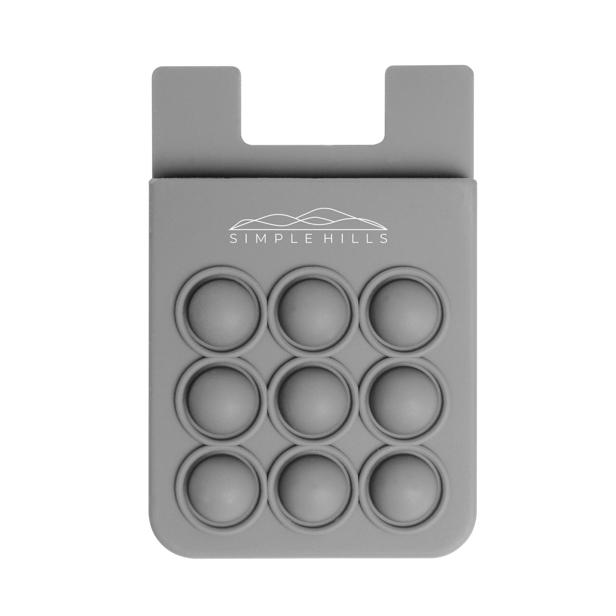 Push Pop Fidget Phone Wallet - Gray - Silk Screen