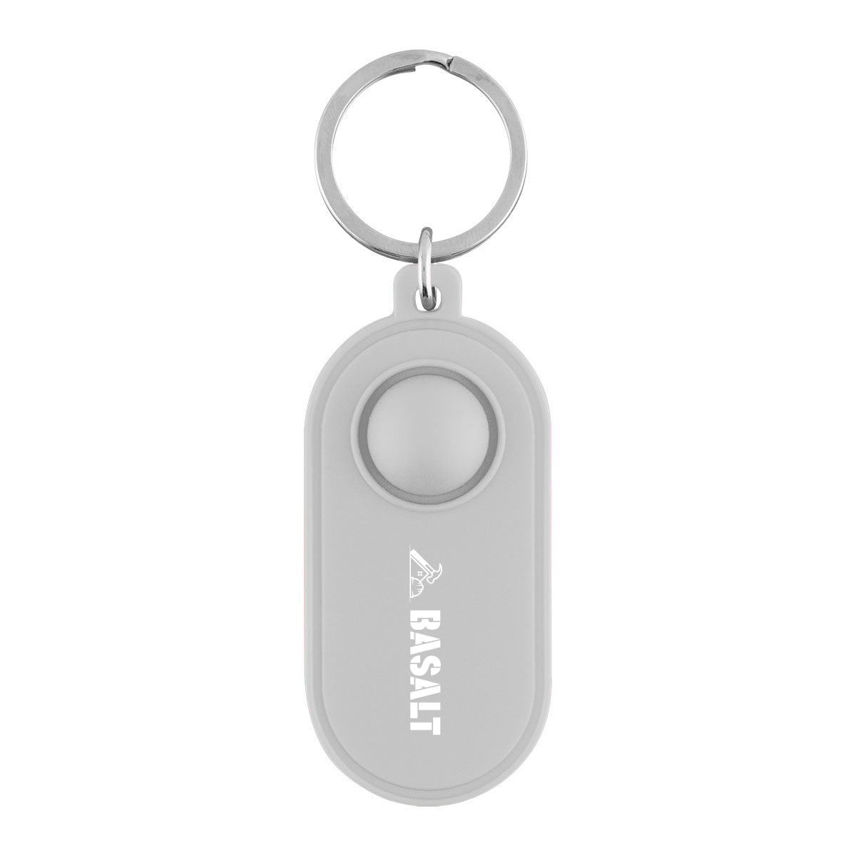 Push Pop Key Tag Stress Reliever - Gray - Silk Screen