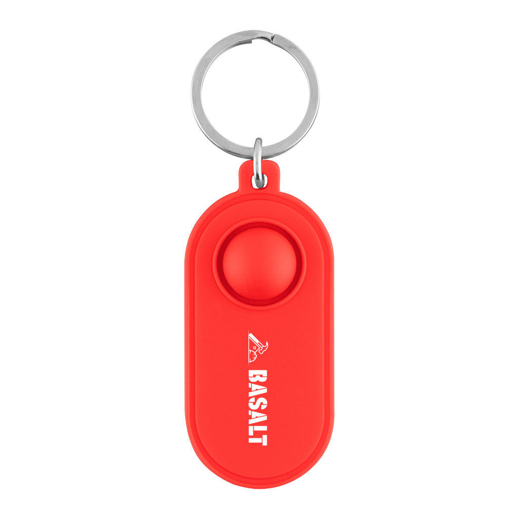 Push Pop Key Tag Stress Reliever - Red - Silk Screen