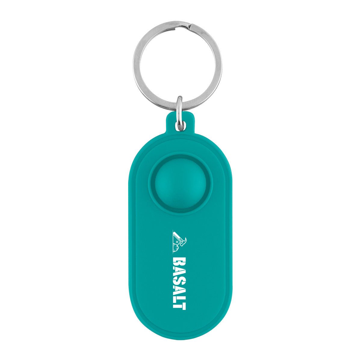 Push Pop Key Tag Stress Reliever - Teal - Silk Screen