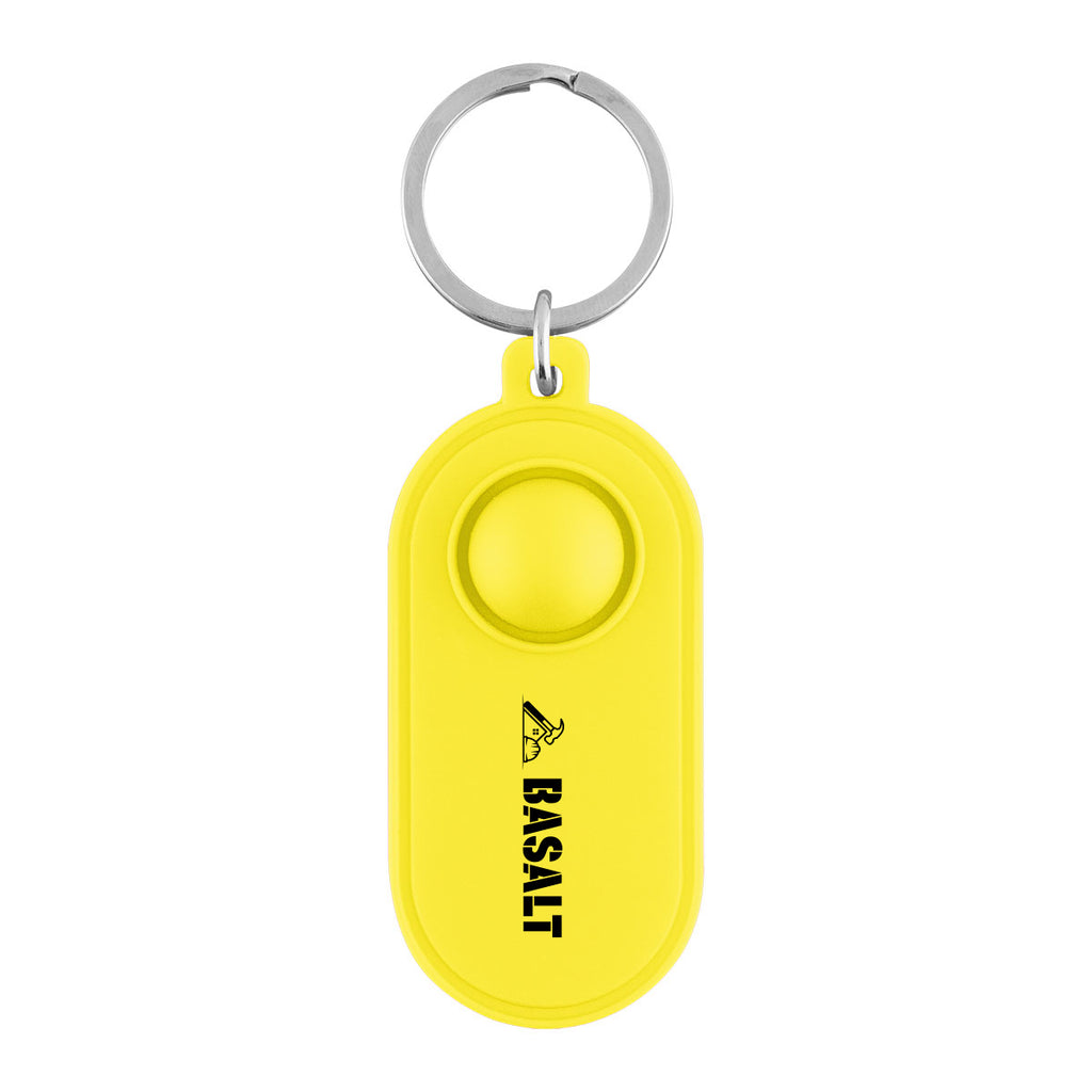 Push Pop Key Tag Stress Reliever - Yellow - Silk Screen