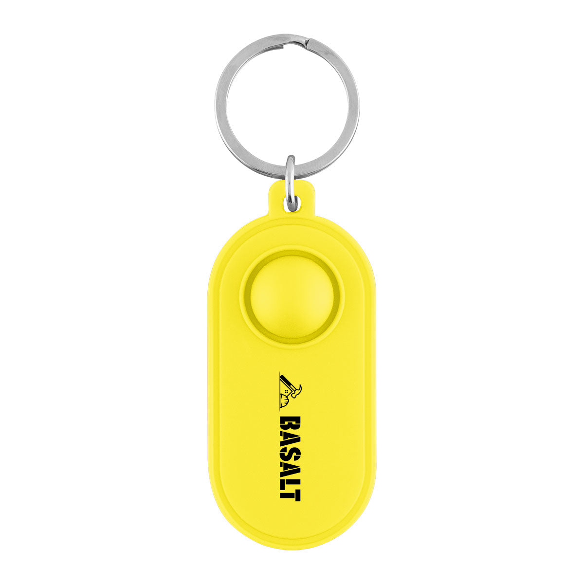 Push Pop Key Tag Stress Reliever - Yellow - Silk Screen