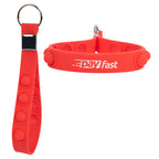 Push Pop Keychain Stress Reliever - Red - Silk Screen