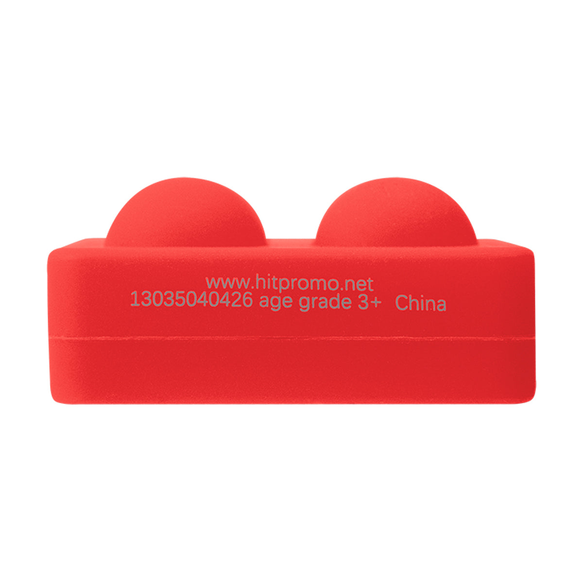 Push Pop Keychain Stress Reliever, Square - Red - Bottom
