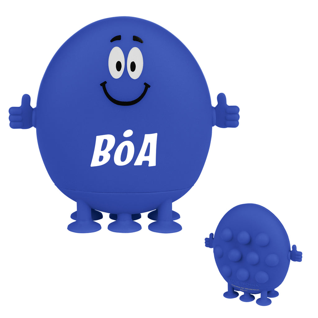 Push Pop Pal with a Smiley Face - Blue - Silk Screen