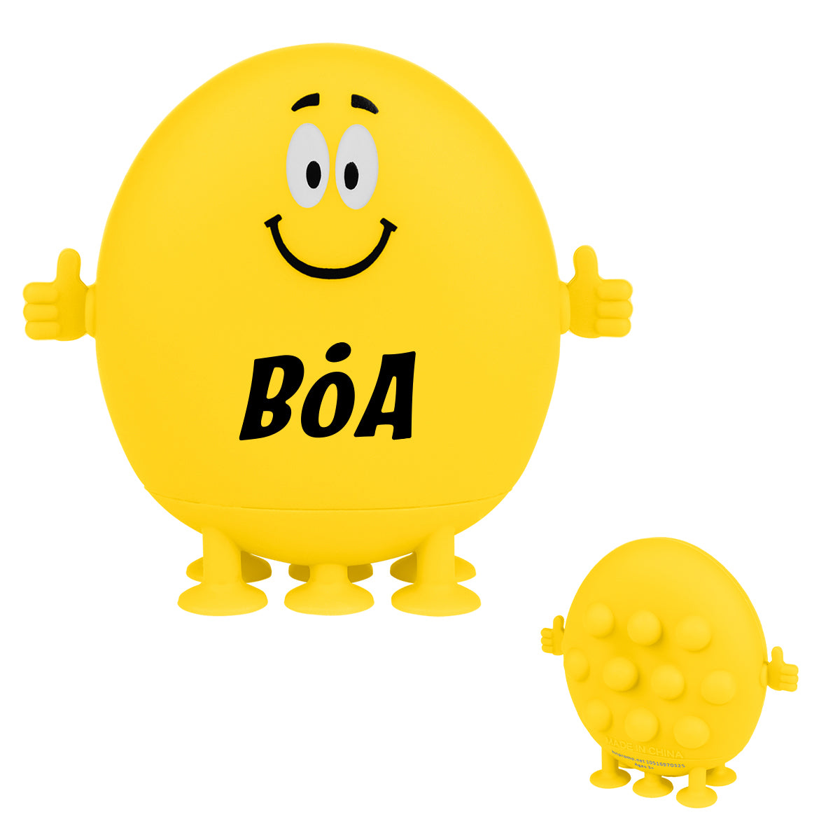 Push Pop Pal with a Smiley Face - Yellow - Silk Screen