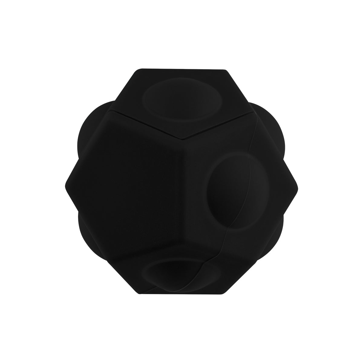 Push Pop Toy, Geo Ball - Black - Angle
