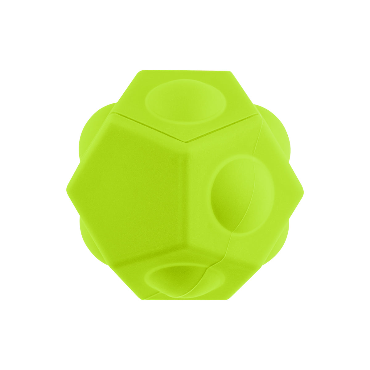 Push Pop Toy, Geo Ball - Lime Green - Angle