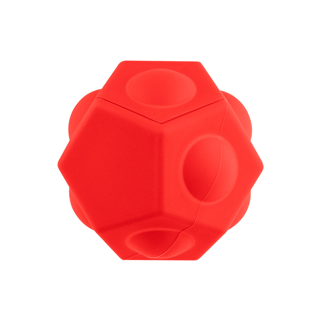 Push Pop Toy, Geo Ball - Red - Angle