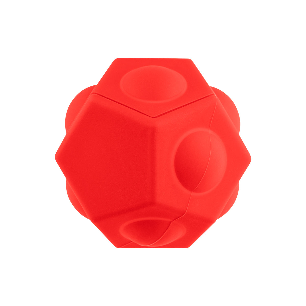 Push Pop Toy, Geo Ball - Red - Angle
