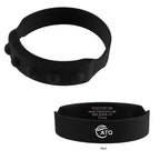 Push Pop Wristband in Recycled Silicone - Black - Silk Screen