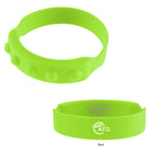 Push Pop Wristband in Recycled Silicone - Lime Green - Silk Screen