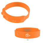 Push Pop Wristband in Recycled Silicone - Orange - Silk Screen