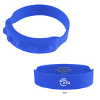 Push Pop Wristband in Recycled Silicone - Royal Blue - Silk Screen