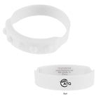 Push Pop Wristband in Recycled Silicone - White - Silk Screen