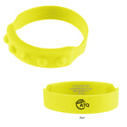Push Pop Wristband in Recycled Silicone - Yellow - Silk Screen