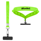 Push Pop Wristlet That Tethers a Phone - Lime Green - Pad Print