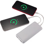 Pwr Pal Five-Way Power Bank, 10,000 mAh Full Color - White - Propped