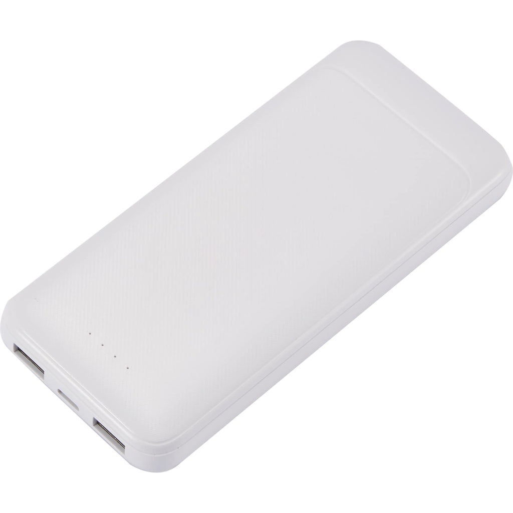 Pwr Pal Five-Way Power Bank, 10,000 mAh Full Color - White - Right Angle