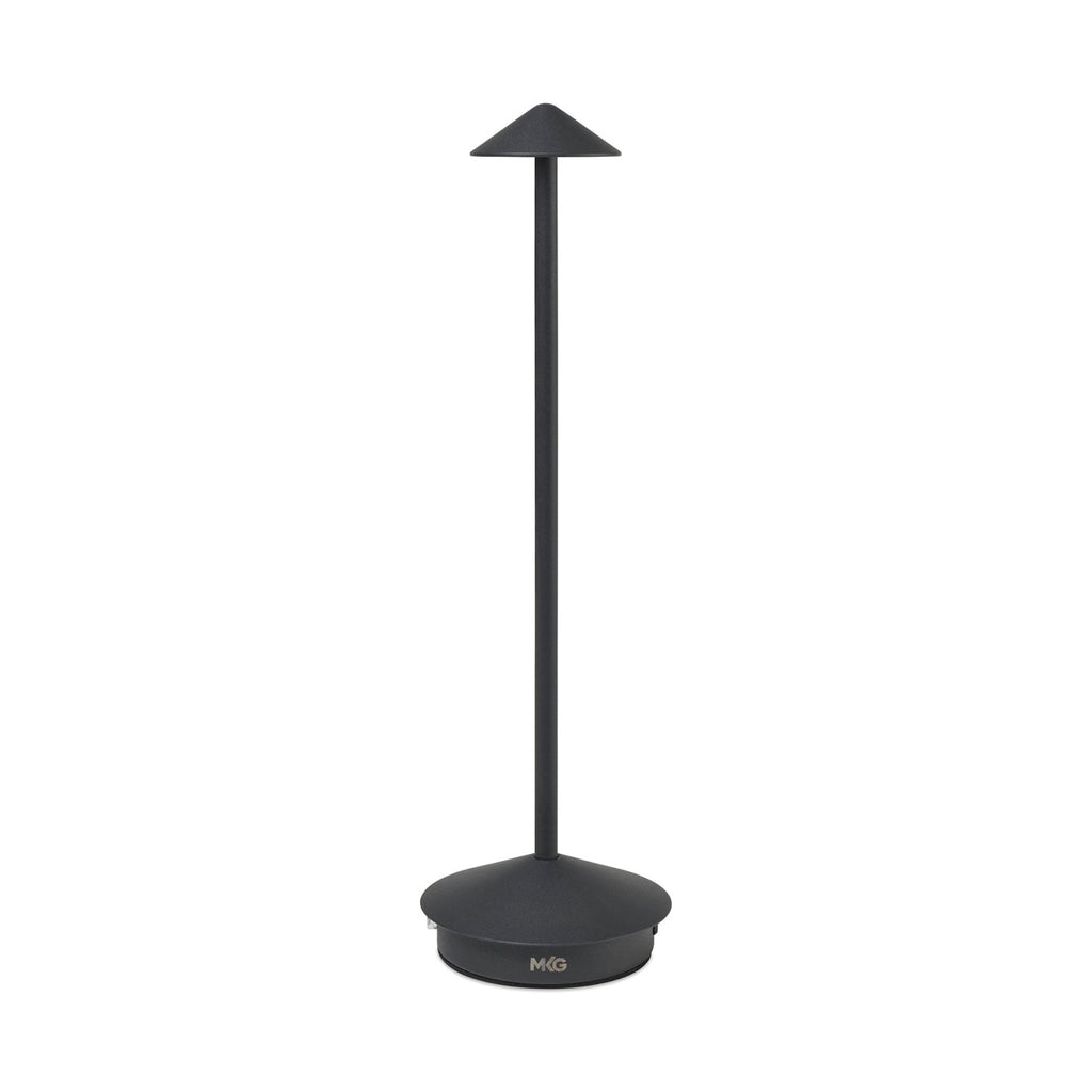 Pyramid Cordless LED Table Lamp with Charging Base Laser Engraving - Black - View 1