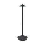 Pyramid Cordless LED Table Lamp with Charging Base Laser Engraving - Black - View 1