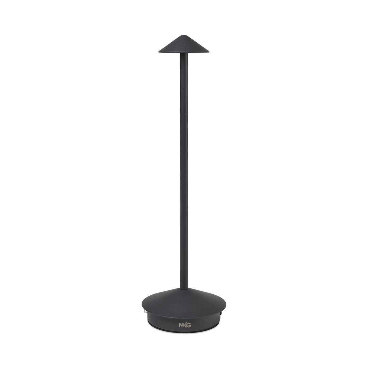 Pyramid Cordless LED Table Lamp with Charging Base Laser Engraving - Black - View 1