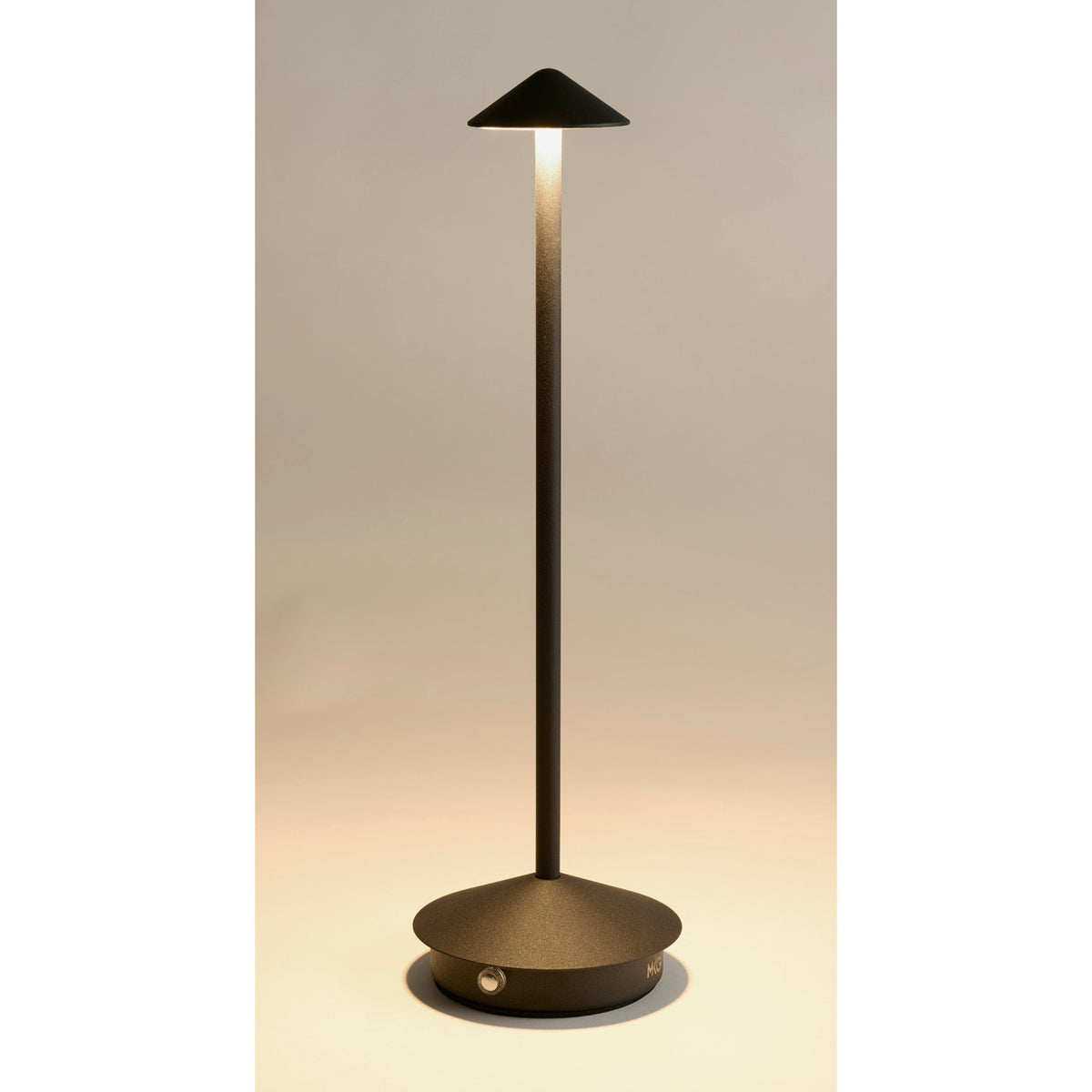 Pyramid Cordless LED Table Lamp with Charging Base Laser Engraving - Black - View 2