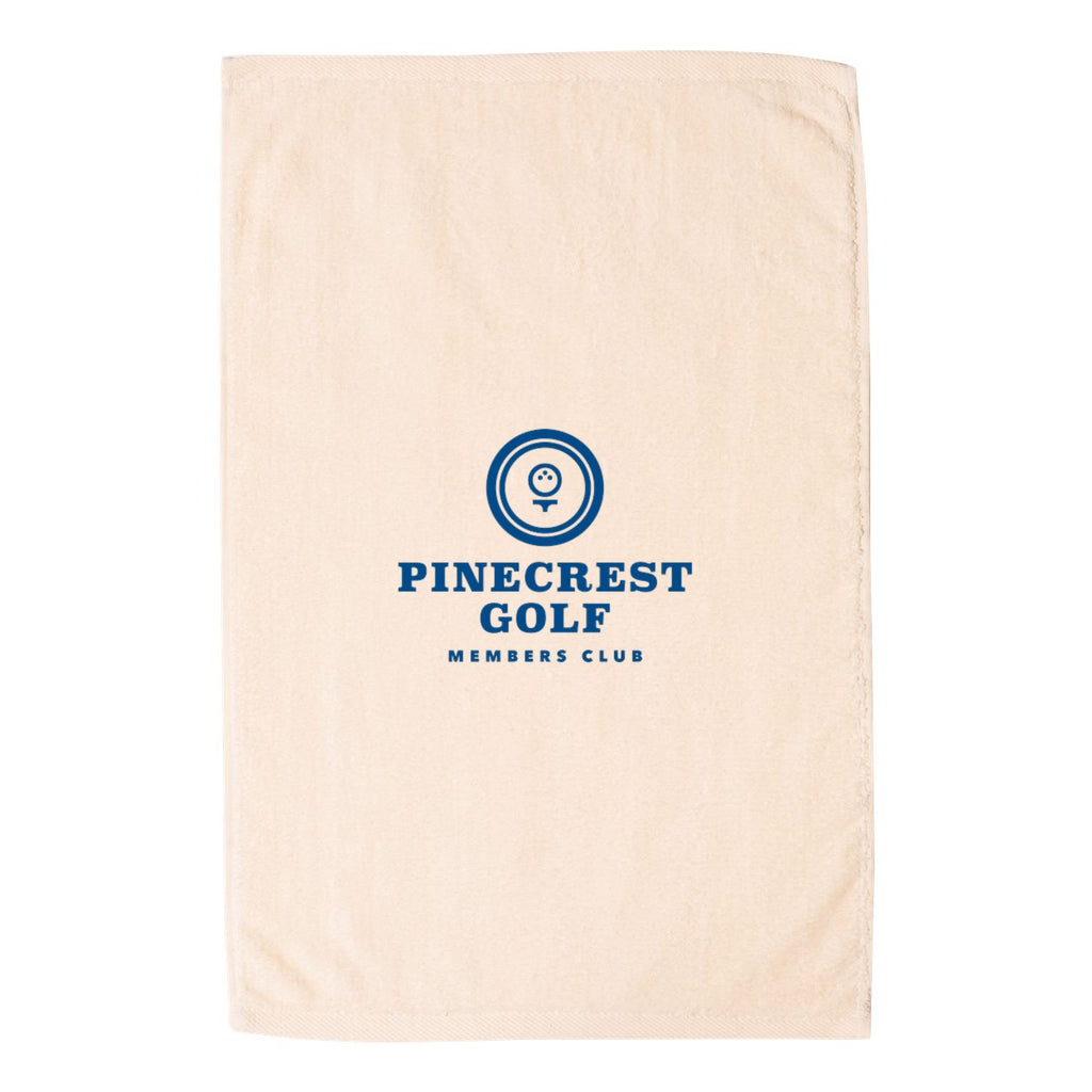 Q-Tees Deluxe Hemmed Hand Towel - Natural - Front