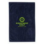 Q-Tees Deluxe Hemmed Hand Towel - Navy - Front