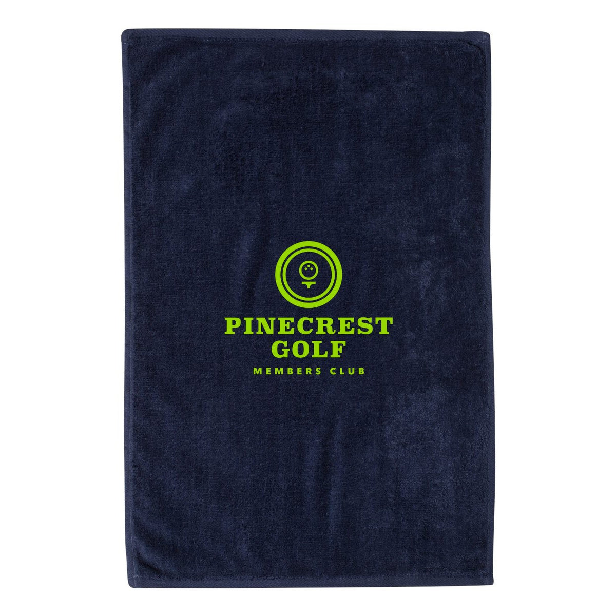 Q-Tees Deluxe Hemmed Hand Towel - Navy - Front