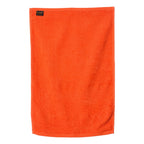 Q-Tees Deluxe Hemmed Hand Towel - Orange - Back