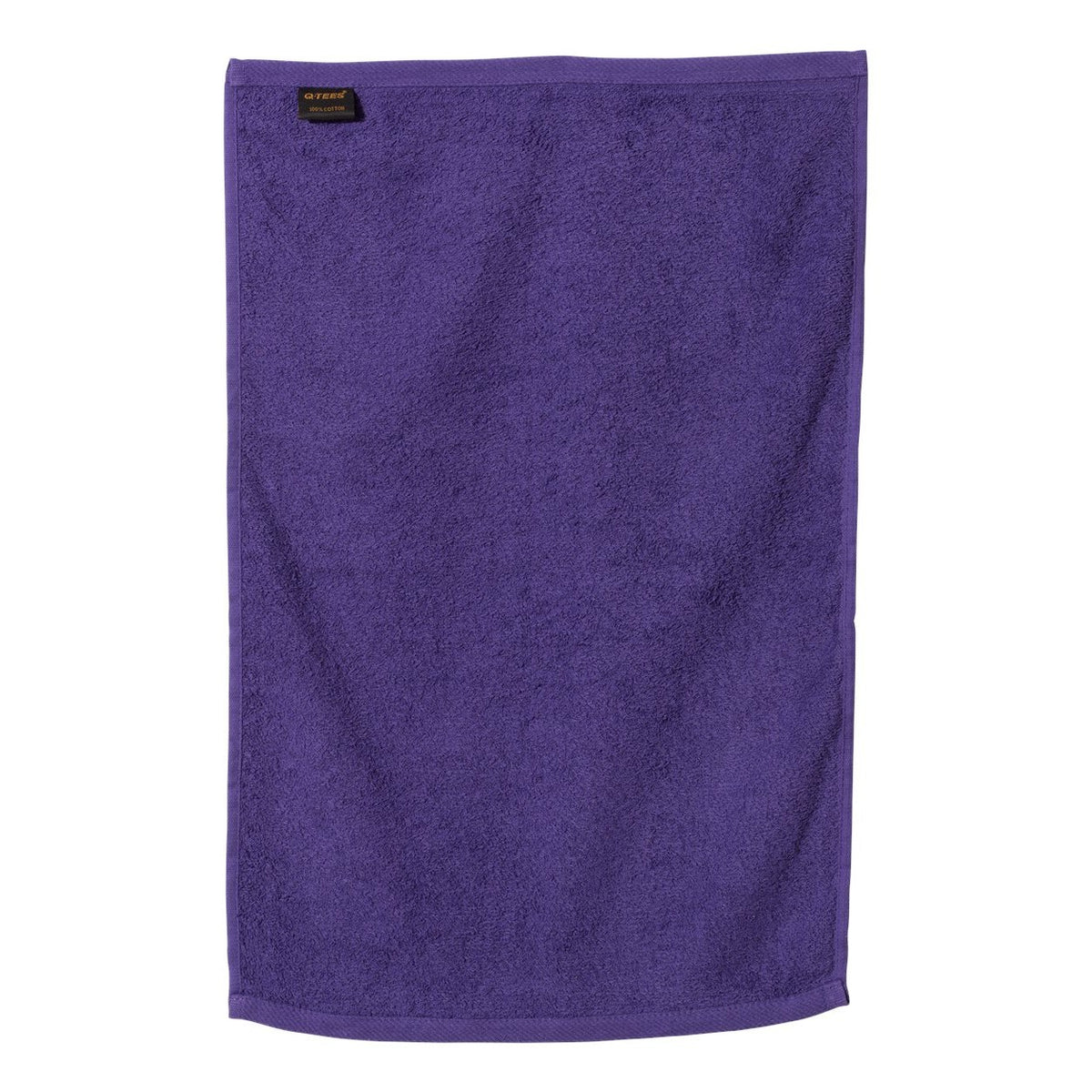 Q-Tees Deluxe Hemmed Hand Towel - Purple - Back