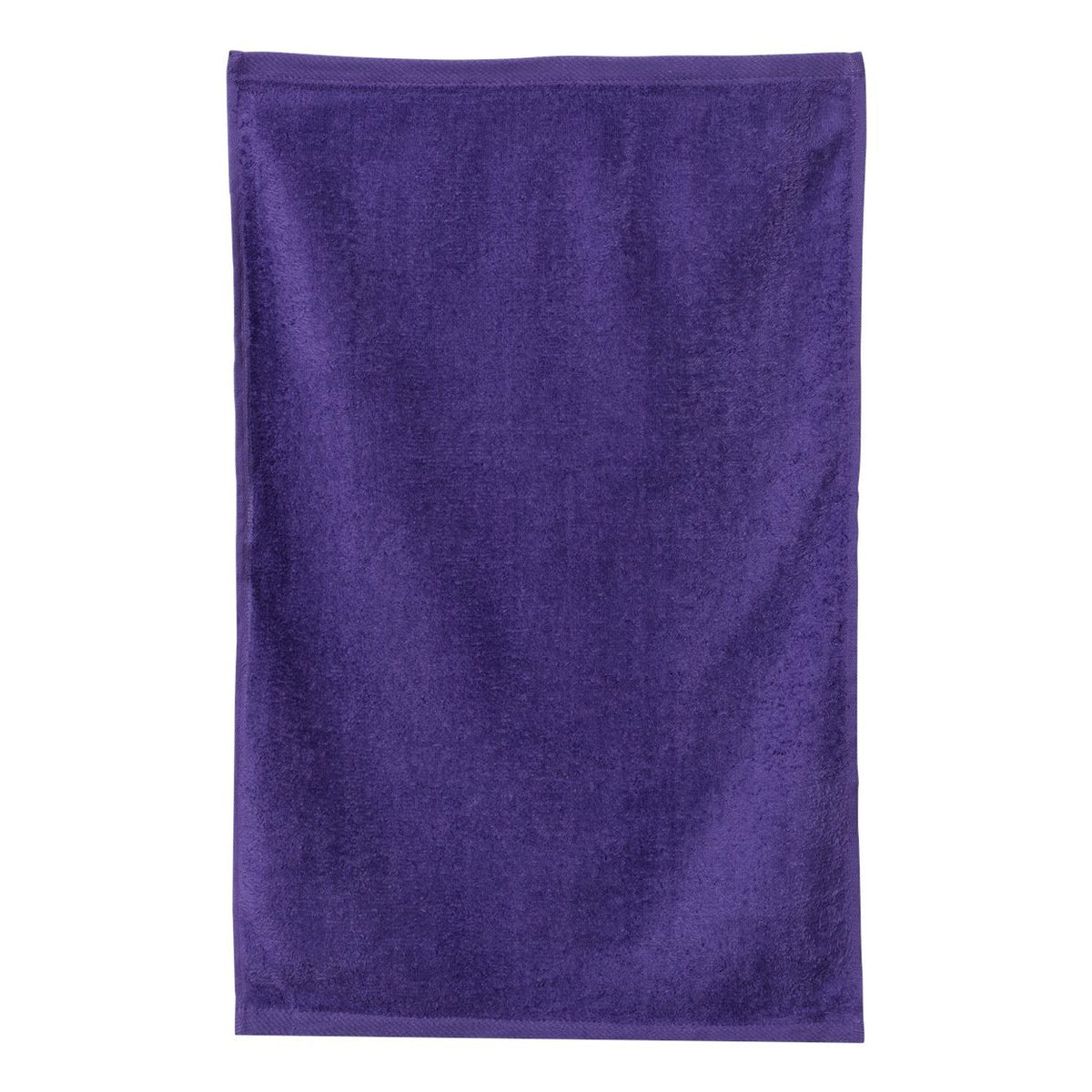 Q-Tees Deluxe Hemmed Hand Towel - Purple - Side