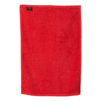 Q-Tees Deluxe Hemmed Hand Towel - Red - Back