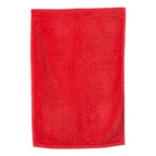 Q-Tees Deluxe Hemmed Hand Towel - Red - Side