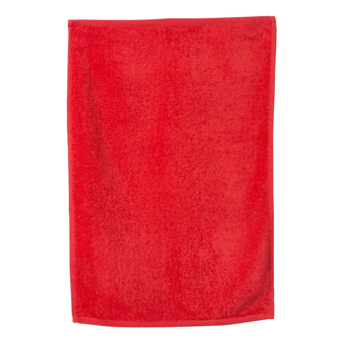 Q-Tees Deluxe Hemmed Hand Towel - Red - Side